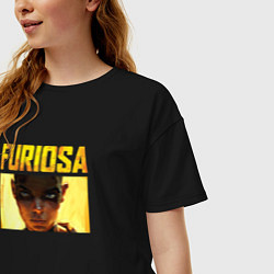 Футболка оверсайз женская Фуриоса - Хроники Безумного Макса, цвет: черный — фото 2