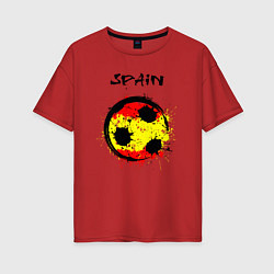 Футболка оверсайз женская Football Spain, цвет: красный