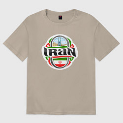 Футболка оверсайз женская Иран, цвет: миндальный
