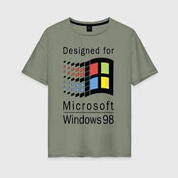 Женская футболка оверсайз Разработанный для windows 98