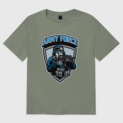 Футболка оверсайз женская Army force, цвет: авокадо