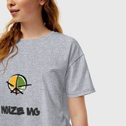 Футболка оверсайз женская Логотип Noize MC, цвет: меланж — фото 2