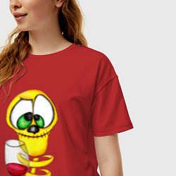 Футболка оверсайз женская Ричард в отпуске, цвет: красный — фото 2