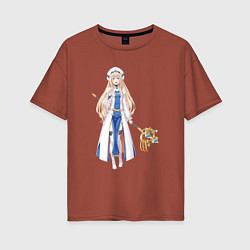 Женская футболка оверсайз Жрица из аниме Goblin Slayer