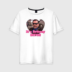 Женская футболка оверсайз Michael Scott its Breatney B*tch - the office