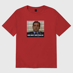Женская футболка оверсайз More money, more problems - the office