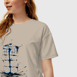 Футболка оверсайз женская Ink tardis, цвет: миндальный — фото 2