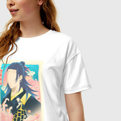 Футболка оверсайз женская Магическая битва Кэндзяку камонаритоси, цвет: белый — фото 2