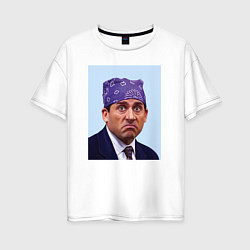 Женская футболка оверсайз Michael Scott - Prison mike the office meme