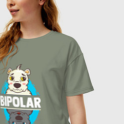 Футболка оверсайз женская Биполярный медведь, цвет: авокадо — фото 2