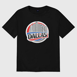 Футболка оверсайз женская Dallas - USA, цвет: черный