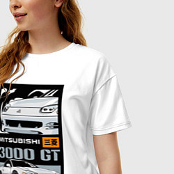 Футболка оверсайз женская Mitsubishi GT, цвет: белый — фото 2