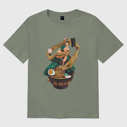 Футболка оверсайз женская One piece Зоро Zoro удон, цвет: авокадо