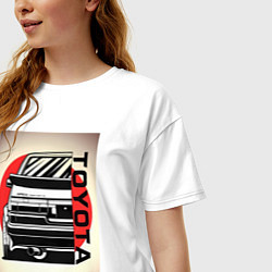 Футболка оверсайз женская Toyota Sprinter, цвет: белый — фото 2