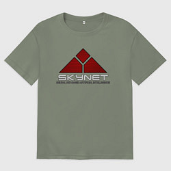Футболка оверсайз женская Skynet - cyberdyne, цвет: авокадо