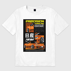 Футболка оверсайз женская Nissan Silvia авто, цвет: белый