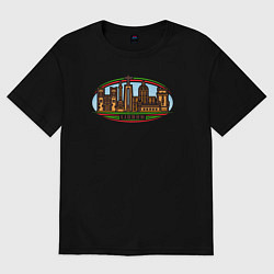 Футболка оверсайз женская Португалия - Лиссабон, цвет: черный