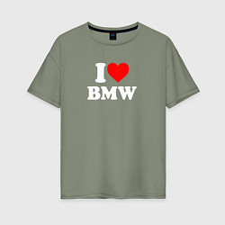 Женская футболка оверсайз I love my BMW