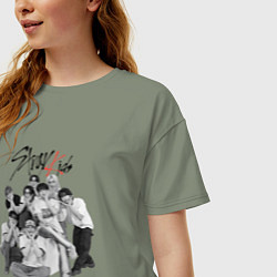 Футболка оверсайз женская Stray Kids 6th Anniversary, цвет: авокадо — фото 2