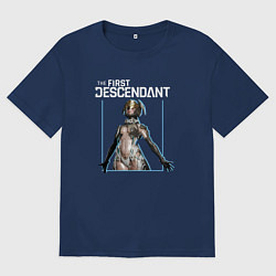 Футболка оверсайз женская The First Descendant - Armor, цвет: тёмно-синий