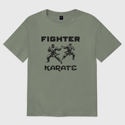Футболка оверсайз женская Fighters karate, цвет: авокадо