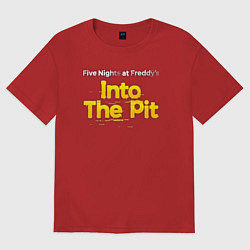 Футболка оверсайз женская Five nights at Freddys into the pit, цвет: красный