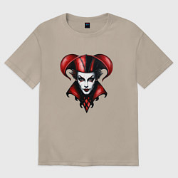 Футболка оверсайз женская Арлекин, цвет: миндальный