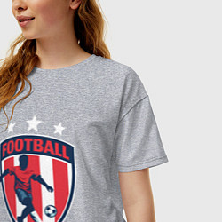 Футболка оверсайз женская Stars football, цвет: меланж — фото 2