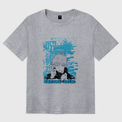 Футболка оверсайз женская Jujutsu Kaisen Gojo расширение территории, цвет: меланж