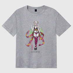 Футболка оверсайз женская Клинок рассекающий демонов - sexy Daki, цвет: меланж