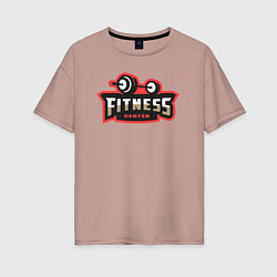 Женская футболка оверсайз Sport fitness center