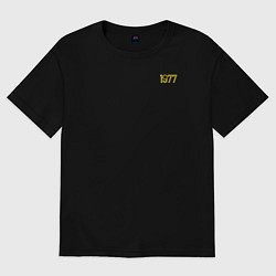 Футболка оверсайз женская 1977 год рождения, цвет: черный