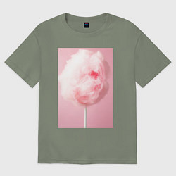 Футболка оверсайз женская Череп сахарная вата, цвет: авокадо