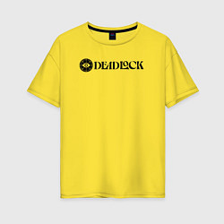 Женская футболка оверсайз Deadlock white logo