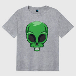 Футболка оверсайз женская Green skeletor, цвет: меланж