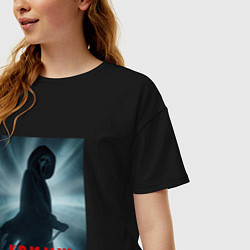 Футболка оверсайз женская Крик мем, цвет: черный — фото 2