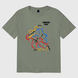 Футболка оверсайз женская Champion - fight, цвет: авокадо