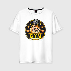 Футболка оверсайз женская Gym stars, цвет: белый