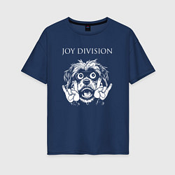 Женская футболка оверсайз Joy Division rock dog