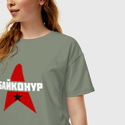 Футболка оверсайз женская Байконур СССР, цвет: авокадо — фото 2