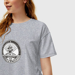 Футболка оверсайз женская Регион Адыгея, цвет: меланж — фото 2