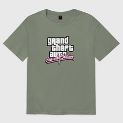 Футболка оверсайз женская GTA vice city stories game, цвет: авокадо