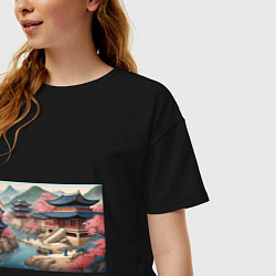 Футболка оверсайз женская Корея эпоха чосон, цвет: черный — фото 2