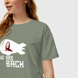 Футболка оверсайз женская Бумажный дом - мы вернулись, цвет: авокадо — фото 2