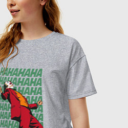 Футболка оверсайз женская Joker, цвет: меланж — фото 2