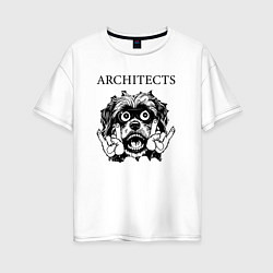 Футболка оверсайз женская Architects - rock dog, цвет: белый