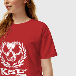 Футболка оверсайз женская Череп killswitch engage, цвет: красный — фото 2