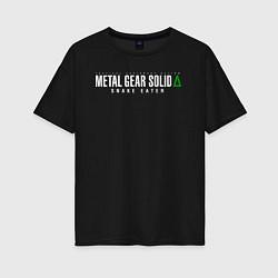 Футболка оверсайз женская Metal gear solid 3 Snake eater logo, цвет: черный