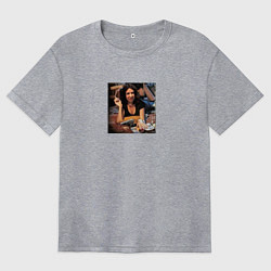 Женская футболка оверсайз Девушка из мема