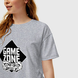 Футболка оверсайз женская Game zone, цвет: меланж — фото 2